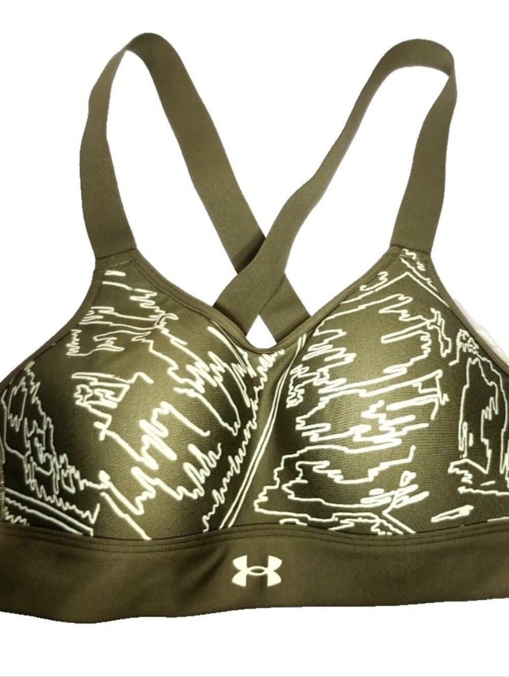 Under Armour Sports BraUnder Armour Women's Mid Crossback Sports Bra Camo Green
